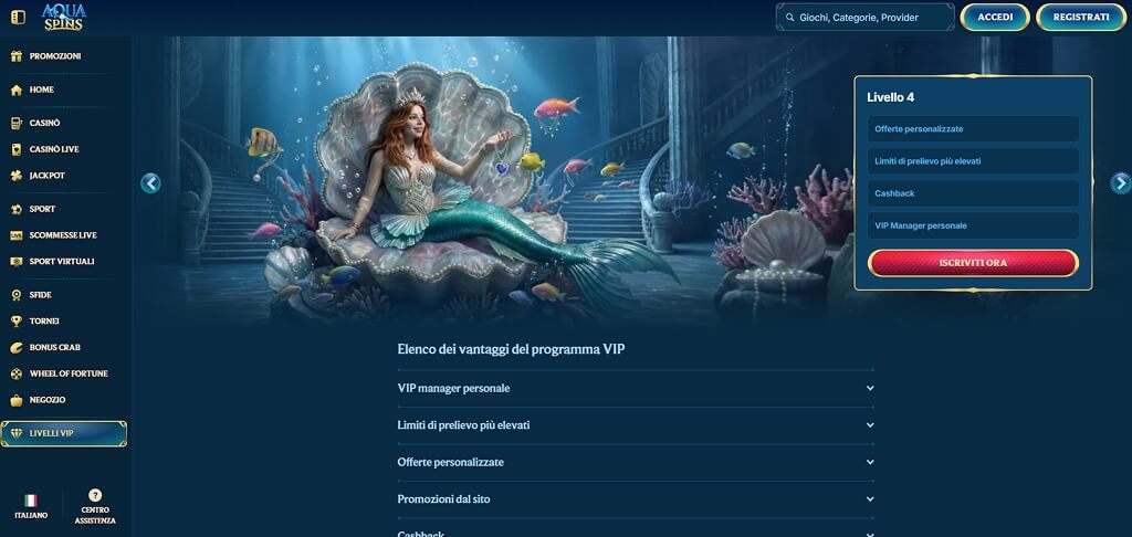 AquaSpins Casinò VIP Club