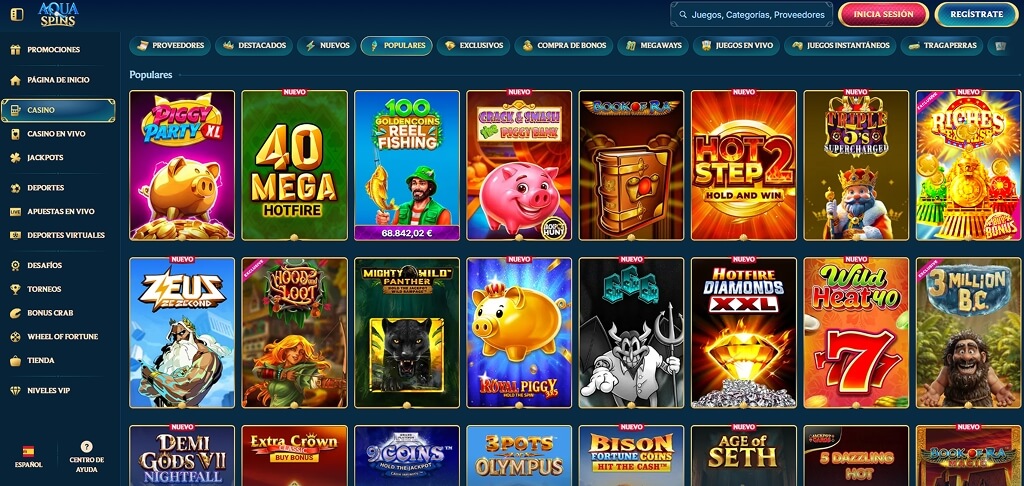 Juegos de casino AquaSpins