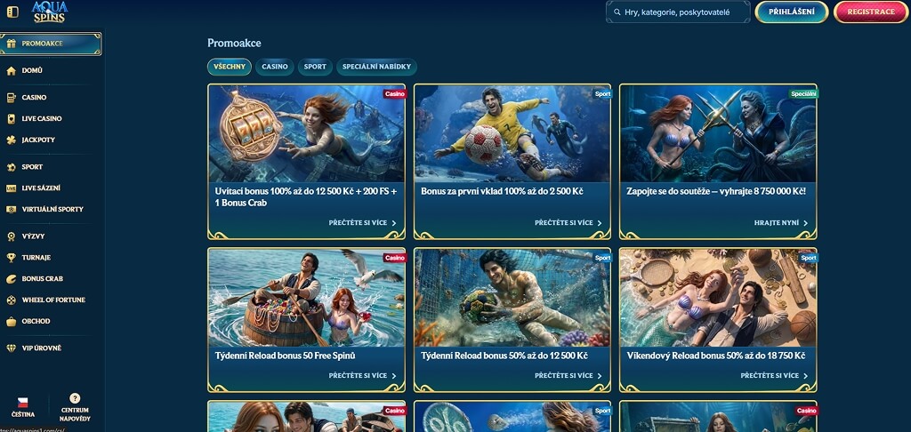 Propagační akce kasina AquaSpins